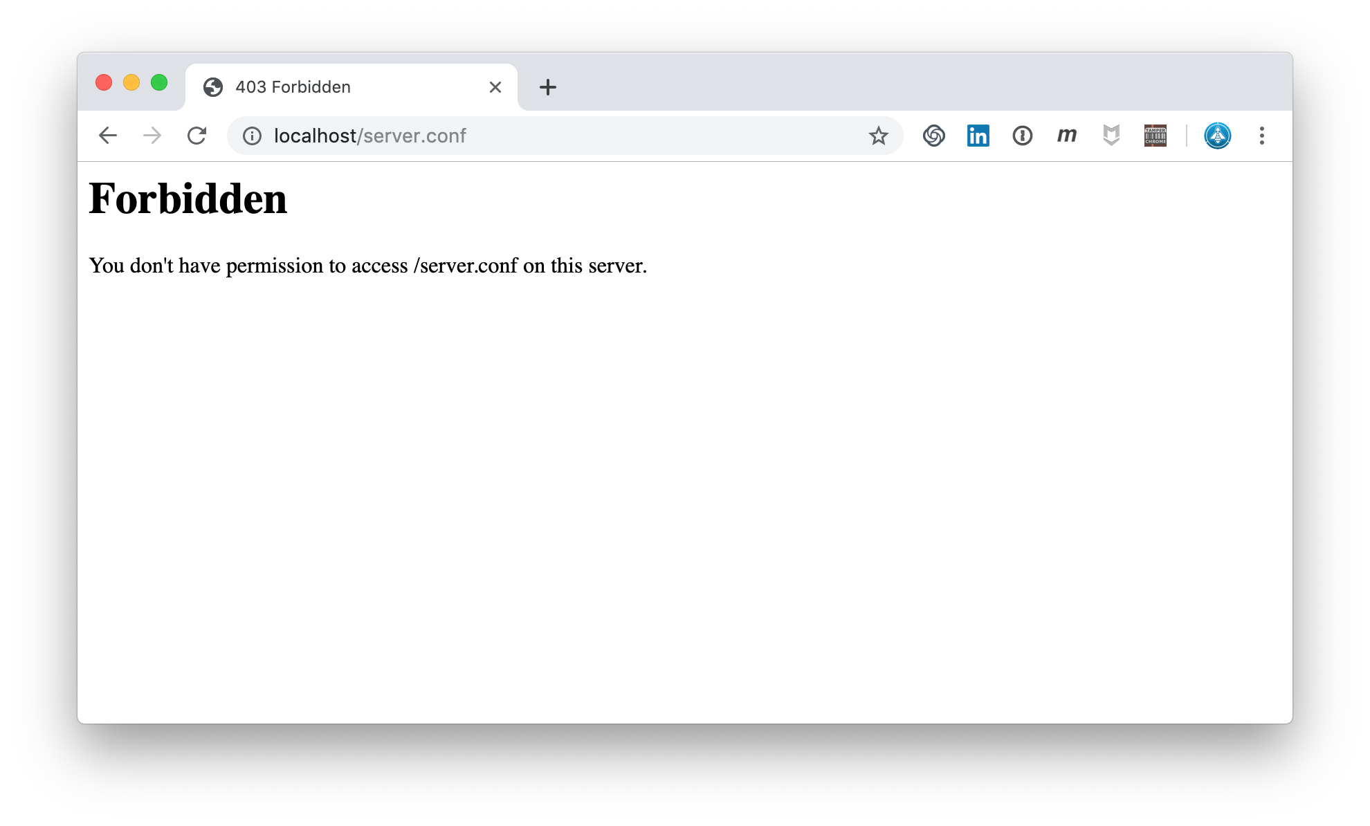 server.conf is blocked at PL1